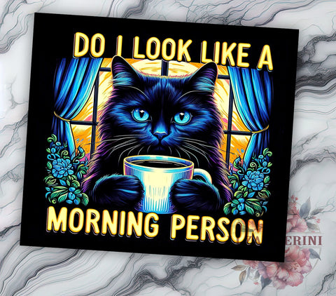 Grumpy Cat 20oz Tumbler Wrap PNG, Funny Cat Tumbler Png, Straight & Tapered Tumbler Wrap, Instant Digital Download Sublimation Li Zamperini 