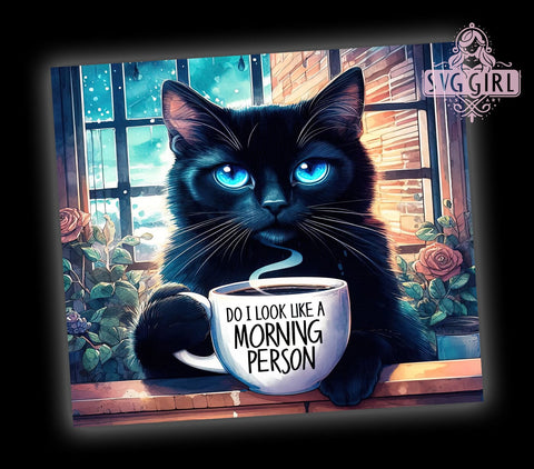 Grumpy Cat 20oz Tumbler Wrap Sublimation Design, Straight Tapered Tumbler Wrap, Funny Cat Tumbler Png, Instant Digital Download Sublimation SvggirlplusArt 