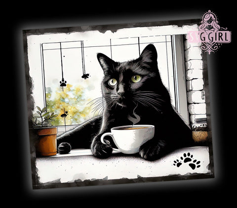 Grumpy Cat 20oz Tumbler Wrap Sublimation Design, Straight Tapered Tumbler Wrap, Funny Cat Tumbler Png, Instant Digital Download Sublimation SvggirlplusArt 