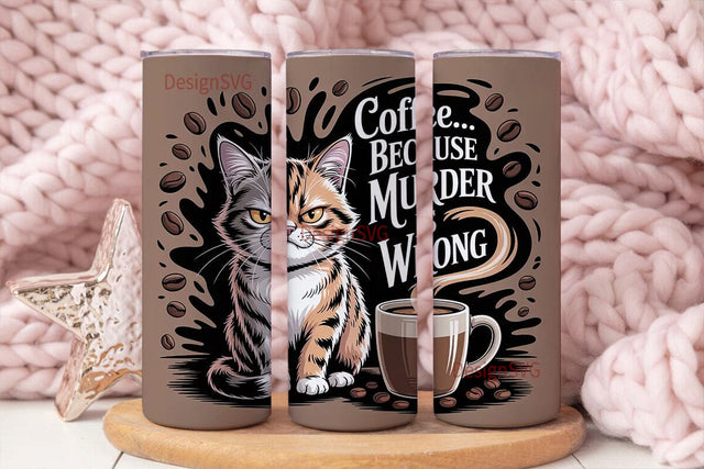 Grumpy Cat Coffee 20oz Tumbler Wrap Sublimation DesignSVG 