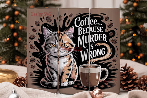 Grumpy Cat Coffee 20oz Tumbler Wrap Sublimation DesignSVG 