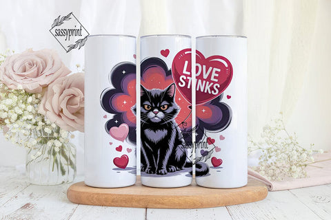 Grumpy Cat Love Stinks 20oz Tumbler Wrap Sublimation sassyprint 