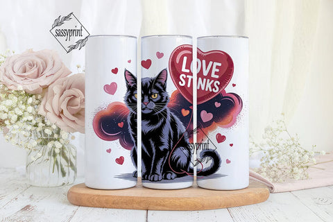 Grumpy Cat Love Stinks 20oz Tumbler Wrap Sublimation sassyprint 