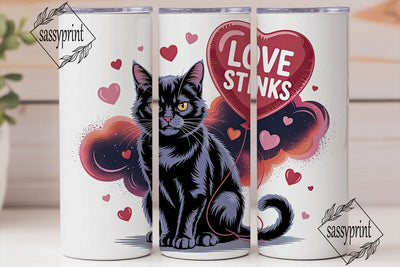 Grumpy Cat Love Stinks 20oz Tumbler Wrap Sublimation sassyprint 