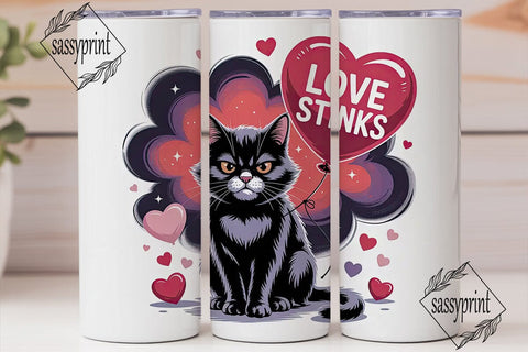 Grumpy Cat Love Stinks 20oz Tumbler Wrap Sublimation sassyprint 
