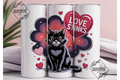 Grumpy Cat Love Stinks 20oz Tumbler Wrap Sublimation sassyprint 