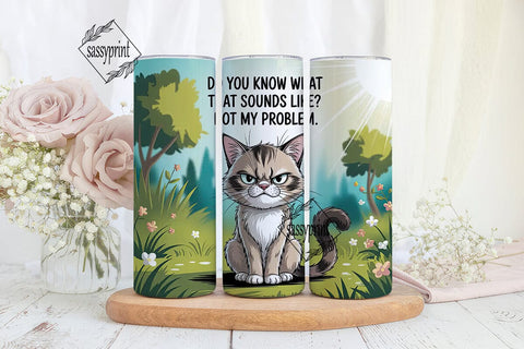 Grumpy Cat Tumbler Wrap PNG Sublimation sassyprint 