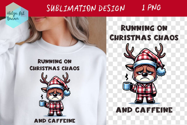 Grumpy Christmas animal, Sarcastic quotes Sublimation Helga Art 