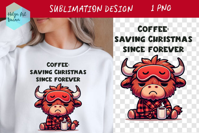 Grumpy Christmas animal, Sarcastic quotes Sublimation Helga Art 