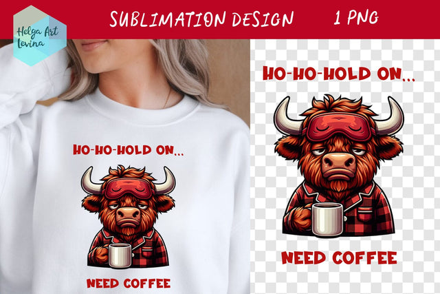 Grumpy Christmas animal, Sarcastic quotes Sublimation Helga Art 