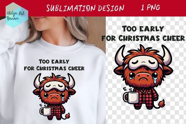 Grumpy Christmas animal, Sarcastic quotes Sublimation Helga Art 
