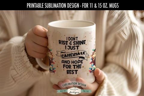 Grumpy Christmas Chicken Sublimation Mug - 11 & 15 oz. Mug Design PNG Sublimation Ewe-N-Me Designs 