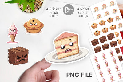 Grumpy Desserts Sticker Sublimation artnoy 