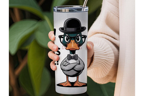 Grumpy Duck 20oz Tumbler Wrap Sublimation DesignSVG 