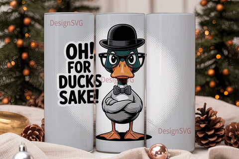 Grumpy Duck 20oz Tumbler Wrap Sublimation DesignSVG 