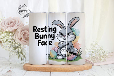 Grumpy Easter Bunny 20oz Tumbler Wrap Sublimation sassyprint 