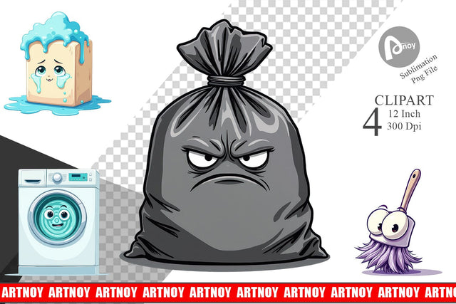 Grumpy Household Clipart Sublimation artnoy 