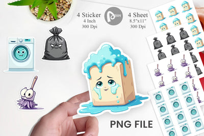 Grumpy Household Sticker Sublimation artnoy 