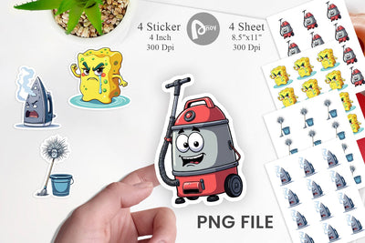 Grumpy Household Sticker Sublimation artnoy 