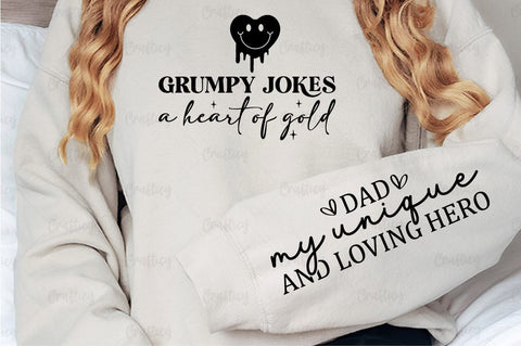 Grumpy jokes a heart of gold Sleeve SVG Design SVG Designangry 