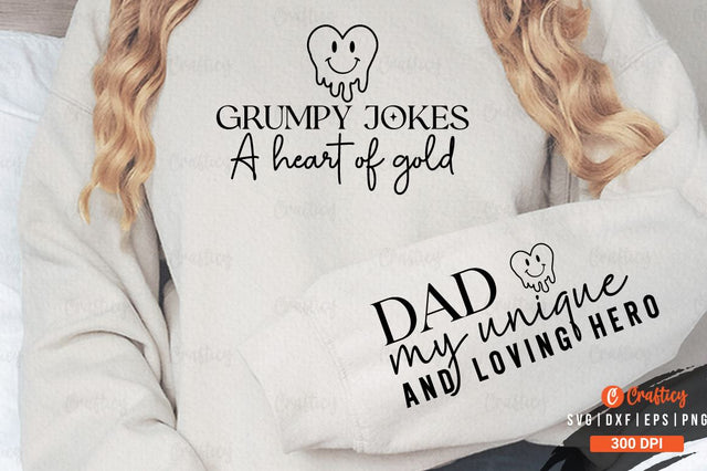 Grumpy jokes a heart of gold Sleeve SVG Design SVG Designangry 