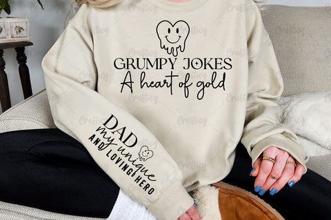 Grumpy jokes a heart of gold Sleeve SVG Design SVG Designangry 