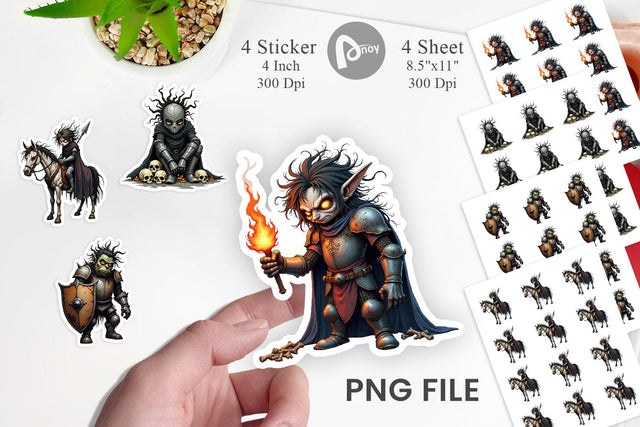 Grumpy Knight Sticker Sublimation artnoy 