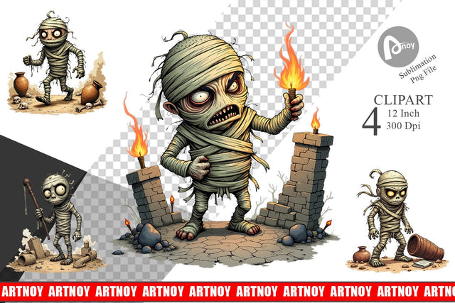 Grumpy Mummy Clipart Sublimation artnoy 