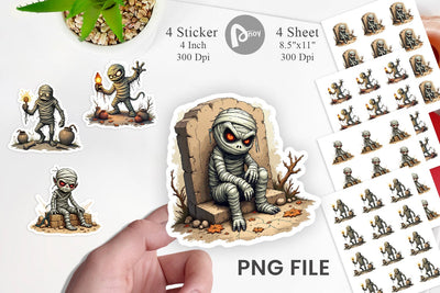 Grumpy Mummy Sticker Sublimation artnoy 