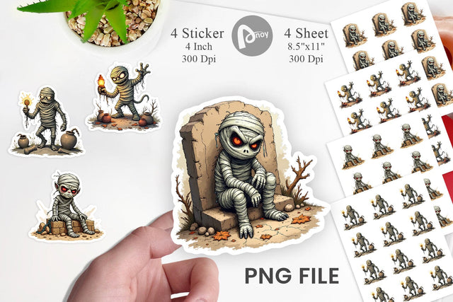 Grumpy Mummy Sticker Sublimation artnoy 