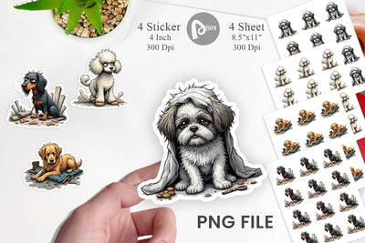 Grumpy Pooch Sticker Sublimation artnoy 