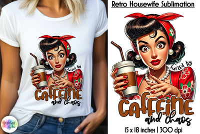 Grumpy Retro Housewife Sublimation, Sarcastic Quotes Print Sublimation Designs by Ira 