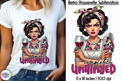 Grumpy Retro Housewife Sublimation, Sarcastic Quotes Print Sublimation Designs by Ira 