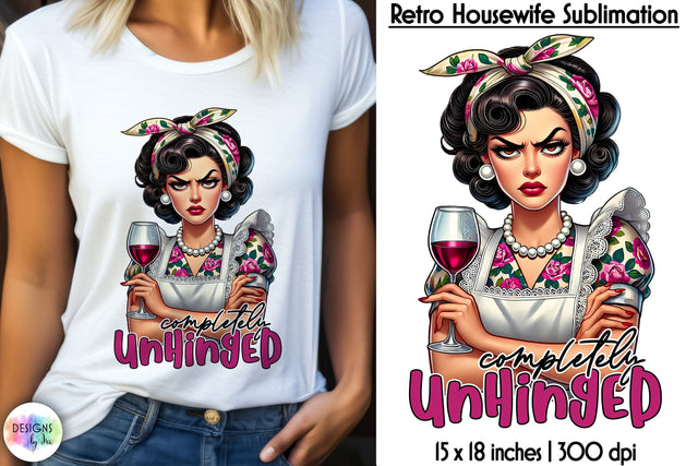 Grumpy Retro Housewife Sublimation, Sarcastic Quotes Print Sublimation Designs by Ira 