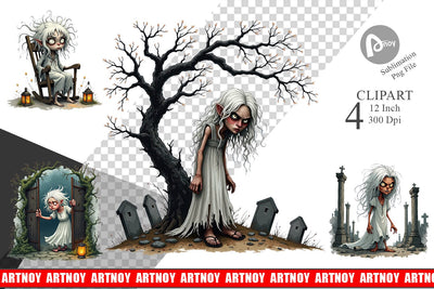 Grumpy White Lady Clipart Sublimation artnoy 