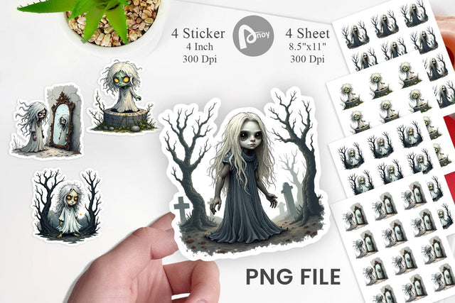 Grumpy White Lady Sticker Sublimation artnoy 