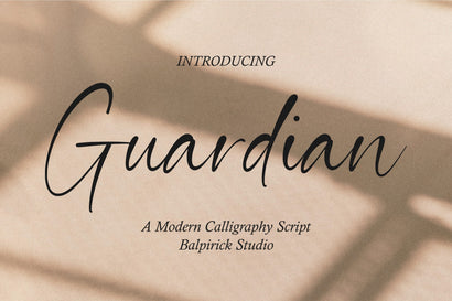 Guardian A Modern Calligraphy Script Font Font Balpirick 
