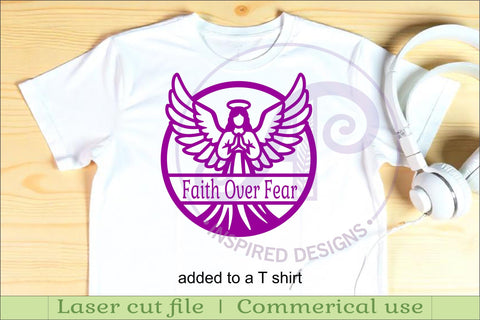 Guardian Angel Name Sign SVG, Praying Angel Laser Cut File SVG APInspireddesigns 