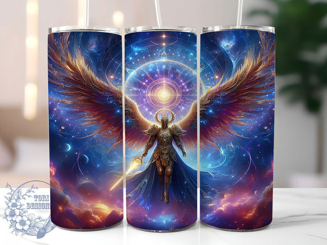 Guardian Archangel Tumbler, Angel Tumbler Design, 20oz Tumbler Wrap, Sublimation Design, Spiritual Gift, Guardian Angel Tumbler, Heavenly Wrap Sublimation ToriDesigns 