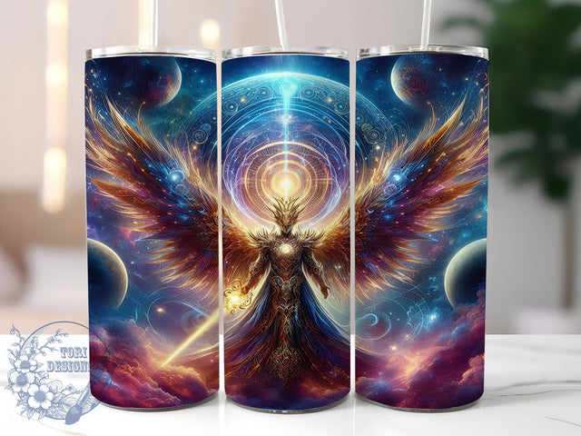 Guardian Archangel Tumbler, Angel Tumbler Design, 20oz Tumbler Wrap, Sublimation Design, Spiritual Gift, Guardian Angel Tumbler, Heavenly Wrap Sublimation ToriDesigns 