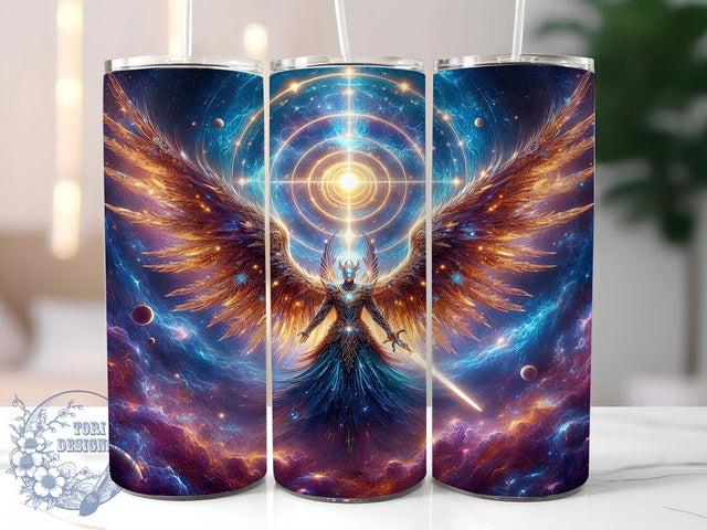 Guardian Archangel Tumbler, Angel Tumbler Design, 20oz Tumbler Wrap, Sublimation Design, Spiritual Gift, Guardian Angel Tumbler, Heavenly Wrap Sublimation ToriDesigns 