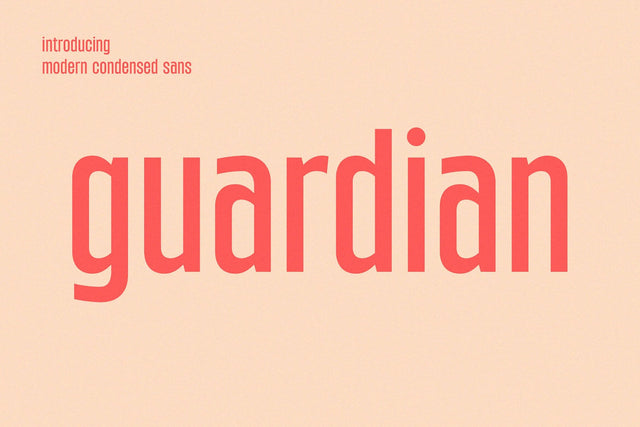 Guardian - Modern Condensed Sans Font studioalmeera 
