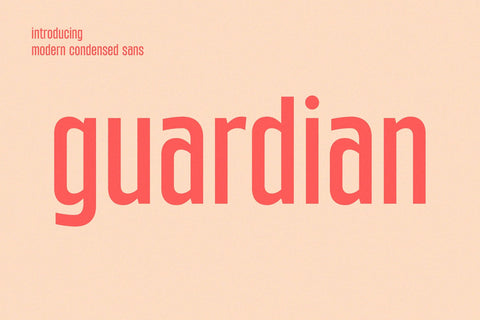 Guardian - Modern Condensed Sans Font studioalmeera 