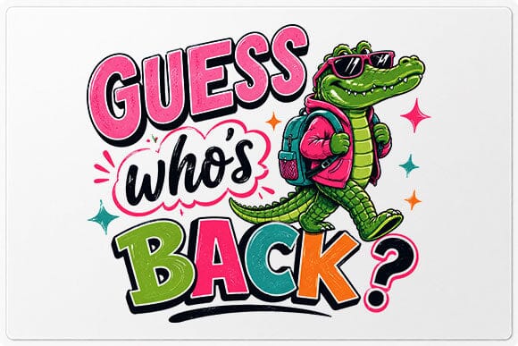 Guess Who's Back Alligator PNG | Back to School Sublimation Design SVG BillahCrafts 