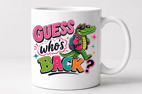 Guess Who's Back Alligator PNG | Back to School Sublimation Design SVG BillahCrafts 