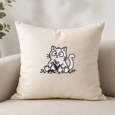 Guilty Cat Broken Plant Pot Embroidery Design – Funny Cat Machine Embroidery File, Naughty Kitty Plant Lover Design, Cat Mom Gift Embroidery/Applique DESIGNS PatternFeed8 