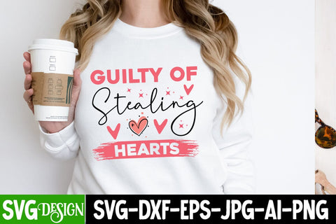 Guilty Of Stealing Hearts SVG Design,Guilty Of Stealing Hearts Sublimation PNG,Happy Valentine's Day SVG ,Valentine SVG ,Valentine's Day Sublimation PNG,Valentine's Day Round Sign SVG, Love SVG Design SVG BlackCatsMedia 