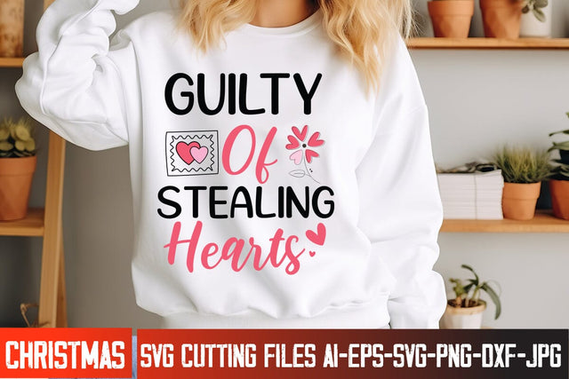 Guilty of Stealing Hearts Valentine's Day SVG Cut File,Happy Valentine's Day SVG ,Valentine SVG SVG BlackCatsMedia 