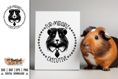 Guinea pig, fur-midable executive, SVG file SVG Boertiek 