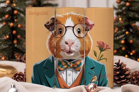 Guinea Pig Professor 20oz Tumbler Wrap Sublimation DesignSVG 